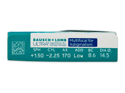 Bausch + Lomb ULTRA Multifocal for Astigmatism (6 čoček) - Náhled parametrů čoček