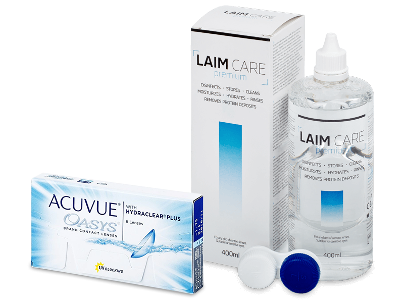 Acuvue Oasys (6 čoček) + roztok Laim-Care 400 ml - Výhodný balíček