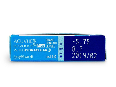 Acuvue Advance PLUS (6 čoček) - Náhled parametrů čoček