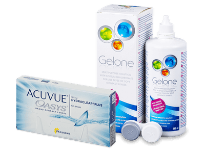 Acuvue Oasys (6 čoček) + roztok Gelone 360 ml