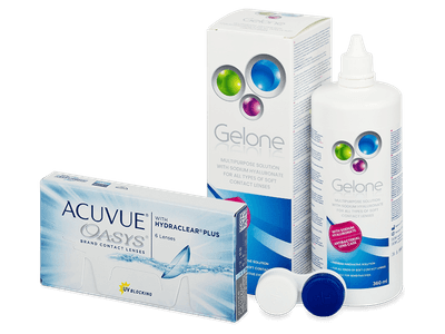 Acuvue Oasys (6 čoček) + roztok Gelone 360 ml - Výhodný balíček