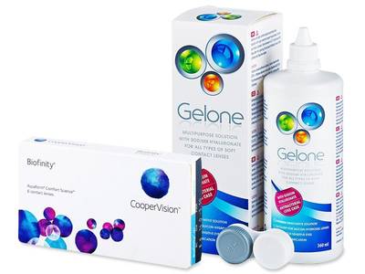 Biofinity (6 čoček) + roztok Gelone 360 ml - Předchozí design
