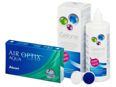 Air Optix Aqua (6 čoček) + roztok Gelone 360 ml