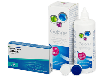 SofLens 59 (6 čoček) + roztok Gelone 360 ml - Výhodný balíček