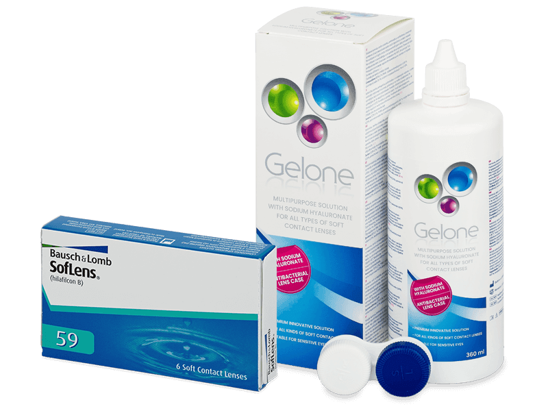 SofLens 59 (6 čoček) + roztok Gelone 360 ml - Výhodný balíček
