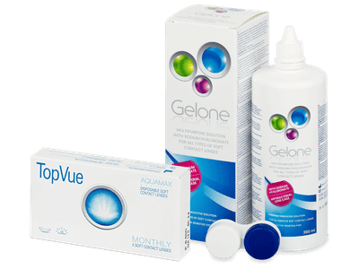 TopVue Monthly (6 čoček) + roztok Gelone 360 ml