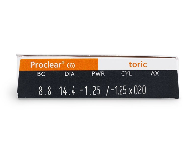 Proclear Toric (6 čoček) - Náhled parametrů čoček